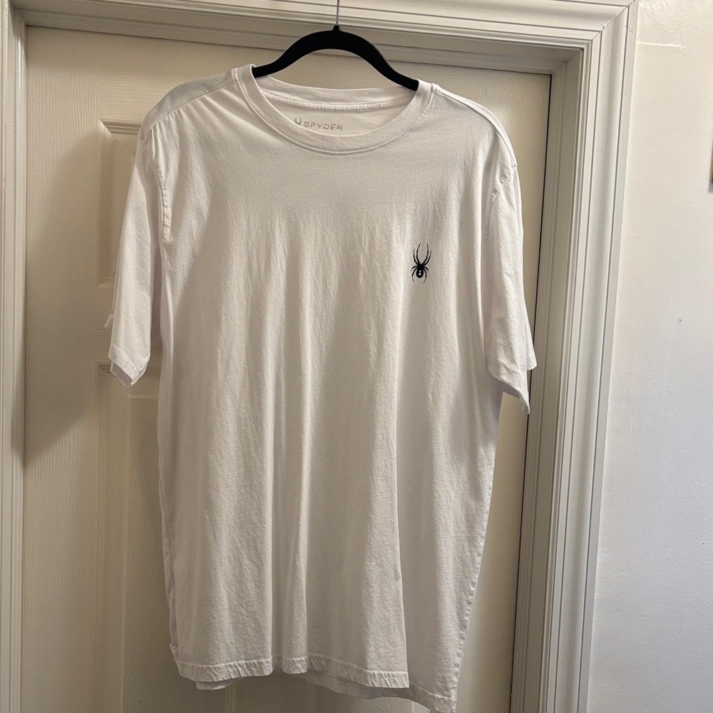 Spyder Men's White Short Sleeve Tee with Black Logo